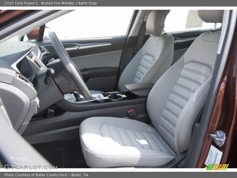 Bronze Fire Metallic / Earth Gray 2015 Ford Fusion S