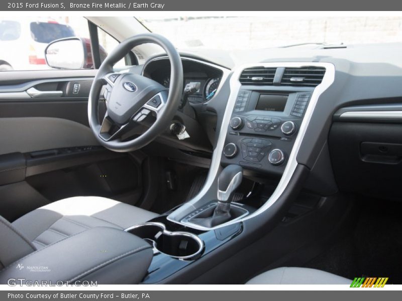 Bronze Fire Metallic / Earth Gray 2015 Ford Fusion S