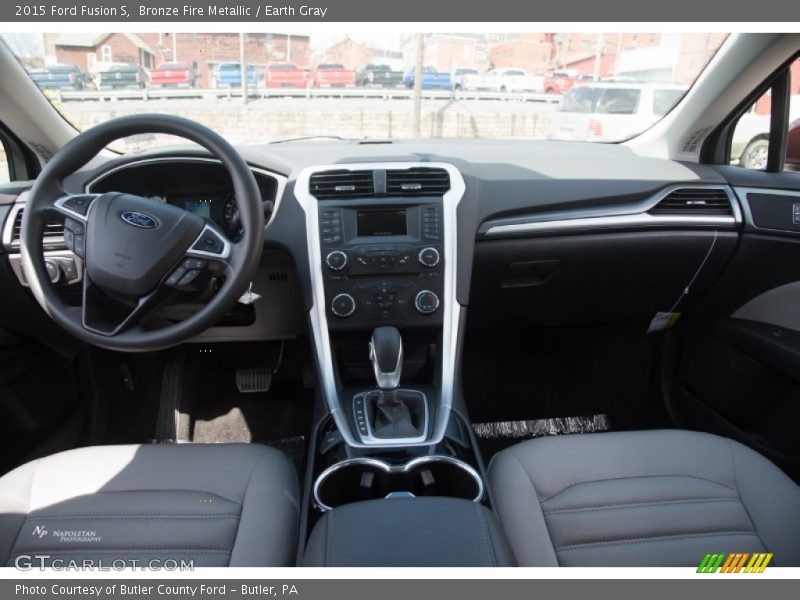 Bronze Fire Metallic / Earth Gray 2015 Ford Fusion S