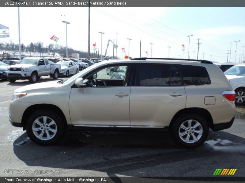 Sandy Beach Metallic / Sand Beige 2012 Toyota Highlander SE 4WD