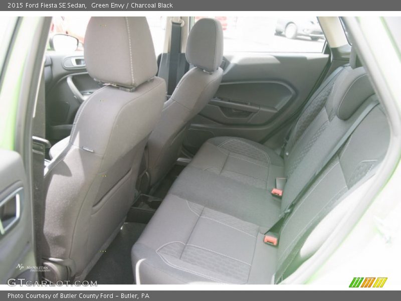 Green Envy / Charcoal Black 2015 Ford Fiesta SE Sedan