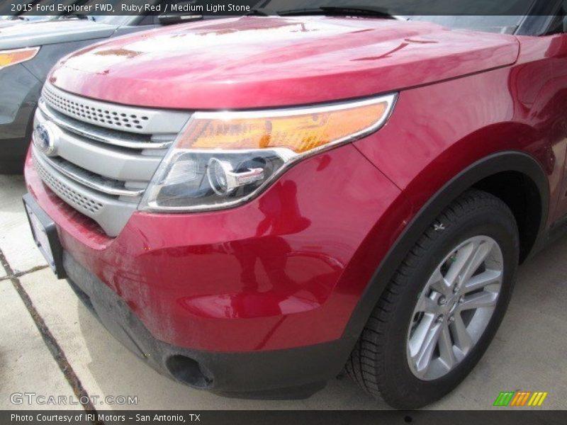 Ruby Red / Medium Light Stone 2015 Ford Explorer FWD