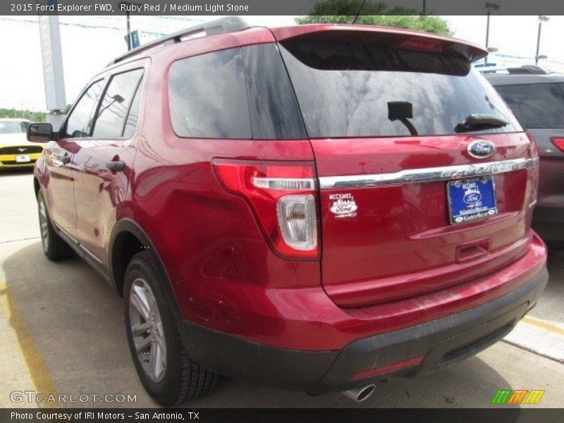 Ruby Red / Medium Light Stone 2015 Ford Explorer FWD