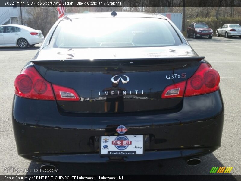 Black Obsidian / Graphite 2012 Infiniti G 37 x S Sport AWD Sedan