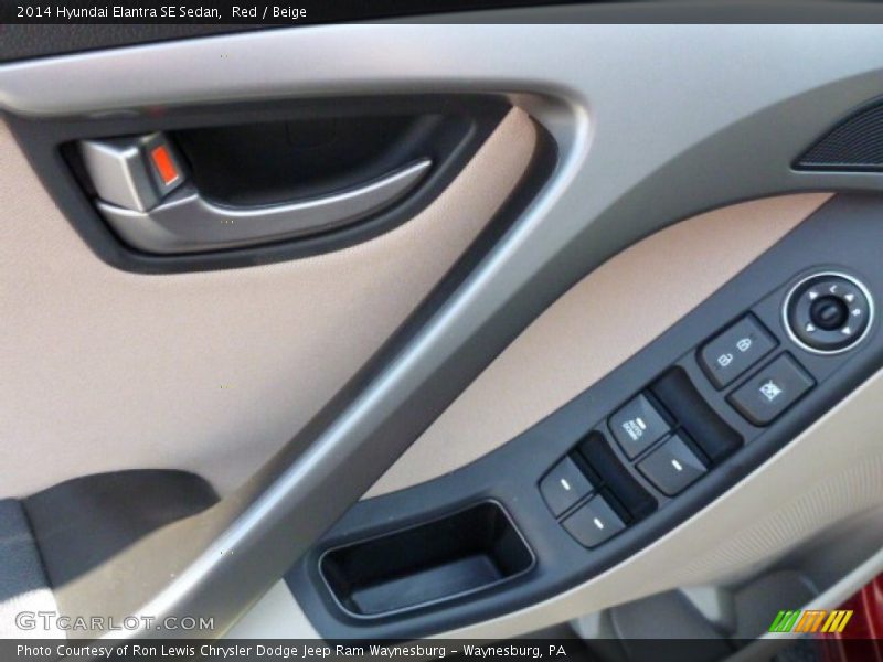 Red / Beige 2014 Hyundai Elantra SE Sedan