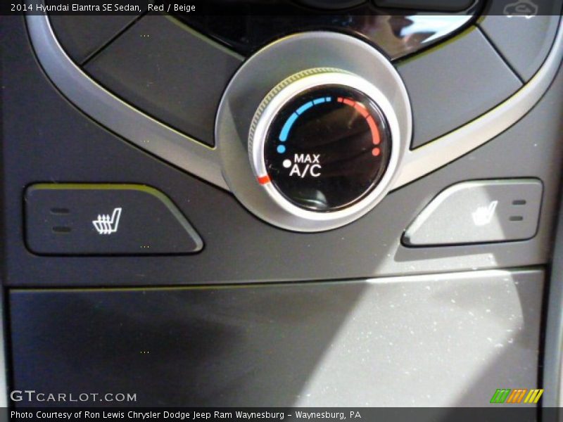 Red / Beige 2014 Hyundai Elantra SE Sedan