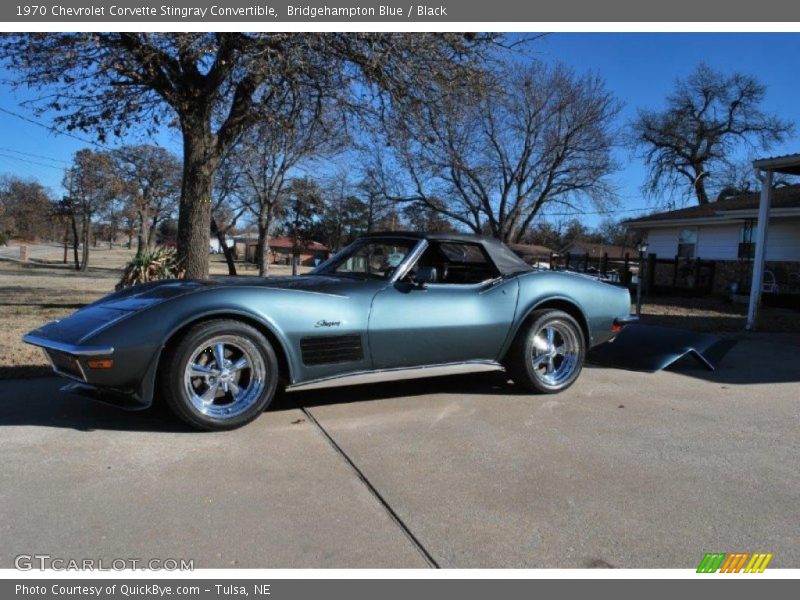 Bridgehampton Blue / Black 1970 Chevrolet Corvette Stingray Convertible