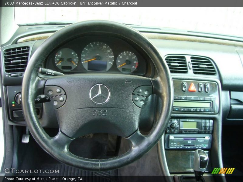 Brilliant Silver Metallic / Charcoal 2003 Mercedes-Benz CLK 430 Cabriolet