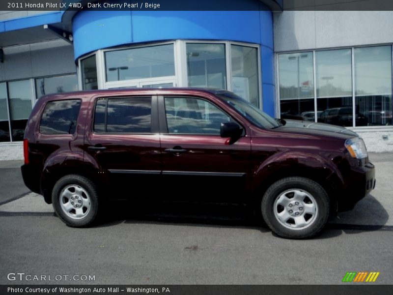 Dark Cherry Pearl / Beige 2011 Honda Pilot LX 4WD