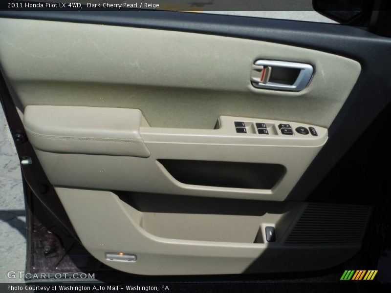 Dark Cherry Pearl / Beige 2011 Honda Pilot LX 4WD