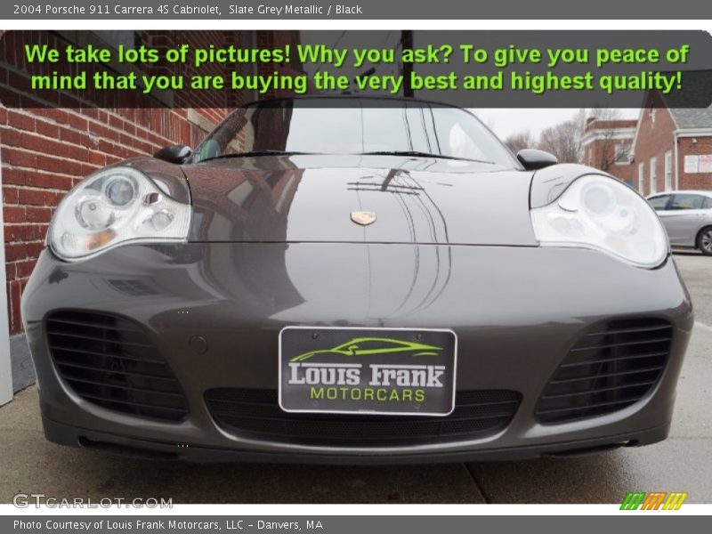 Slate Grey Metallic / Black 2004 Porsche 911 Carrera 4S Cabriolet