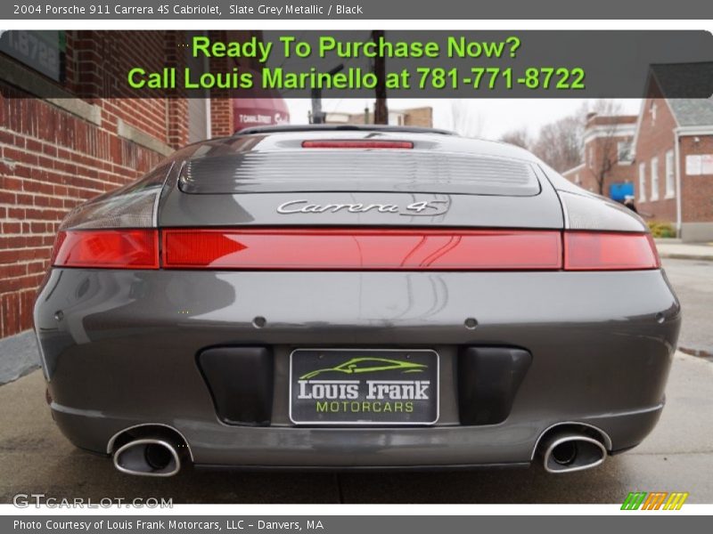 Slate Grey Metallic / Black 2004 Porsche 911 Carrera 4S Cabriolet