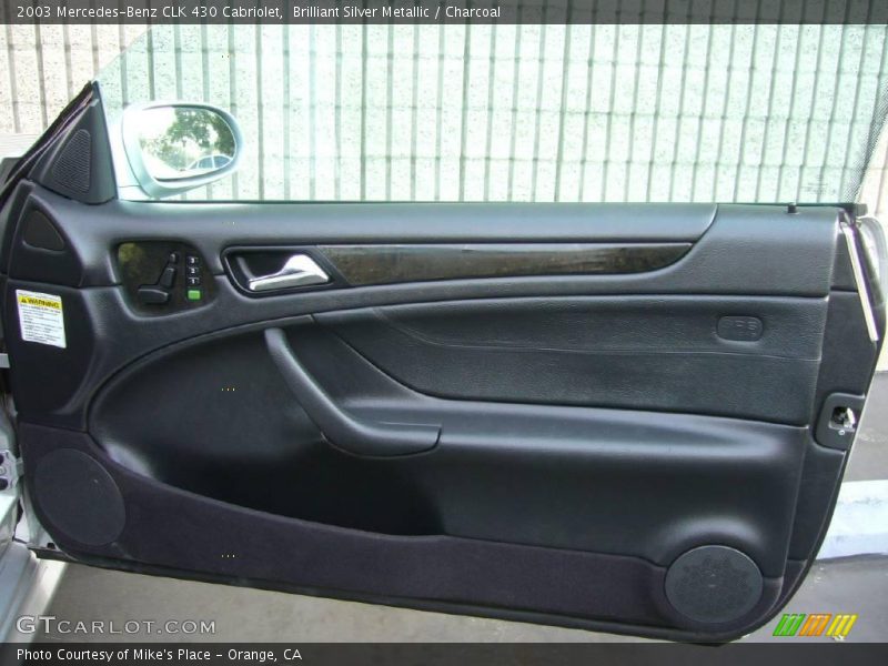 Brilliant Silver Metallic / Charcoal 2003 Mercedes-Benz CLK 430 Cabriolet