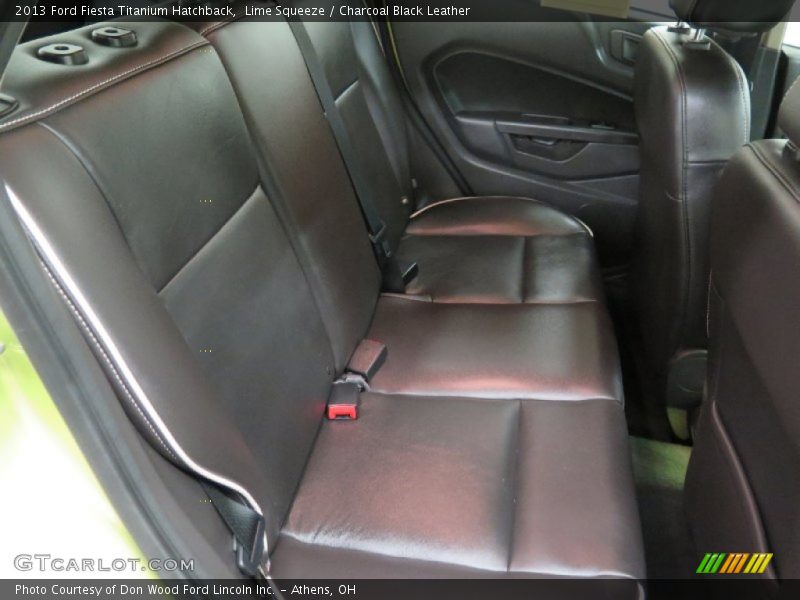 Lime Squeeze / Charcoal Black Leather 2013 Ford Fiesta Titanium Hatchback