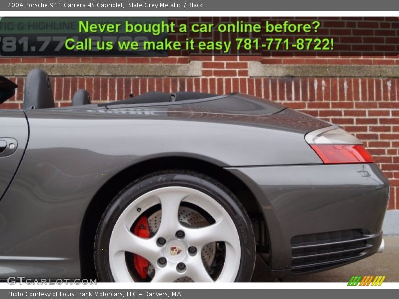 Slate Grey Metallic / Black 2004 Porsche 911 Carrera 4S Cabriolet