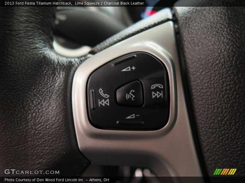 Lime Squeeze / Charcoal Black Leather 2013 Ford Fiesta Titanium Hatchback