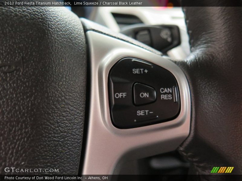 Lime Squeeze / Charcoal Black Leather 2013 Ford Fiesta Titanium Hatchback