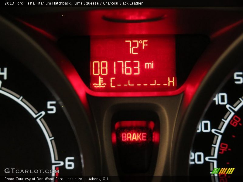 Lime Squeeze / Charcoal Black Leather 2013 Ford Fiesta Titanium Hatchback
