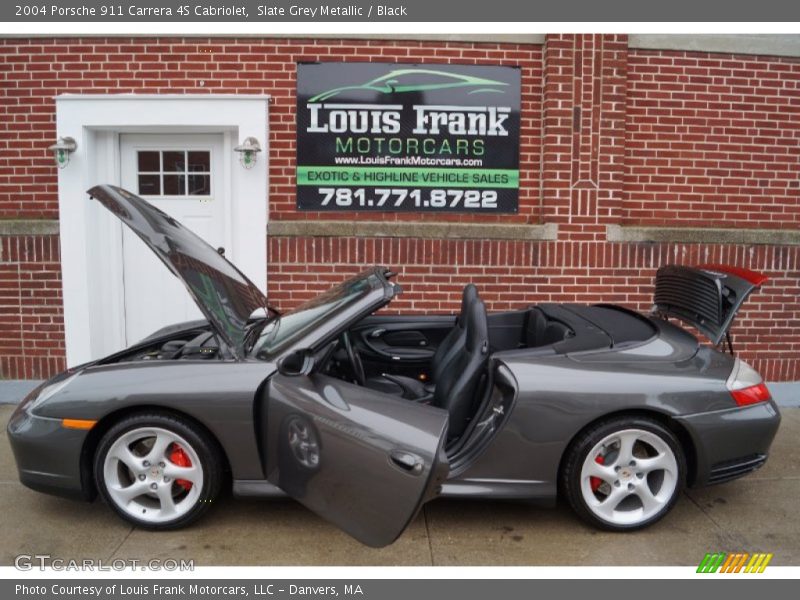 Slate Grey Metallic / Black 2004 Porsche 911 Carrera 4S Cabriolet