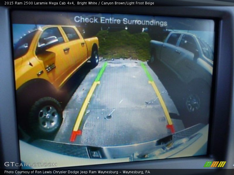 Bright White / Canyon Brown/Light Frost Beige 2015 Ram 2500 Laramie Mega Cab 4x4