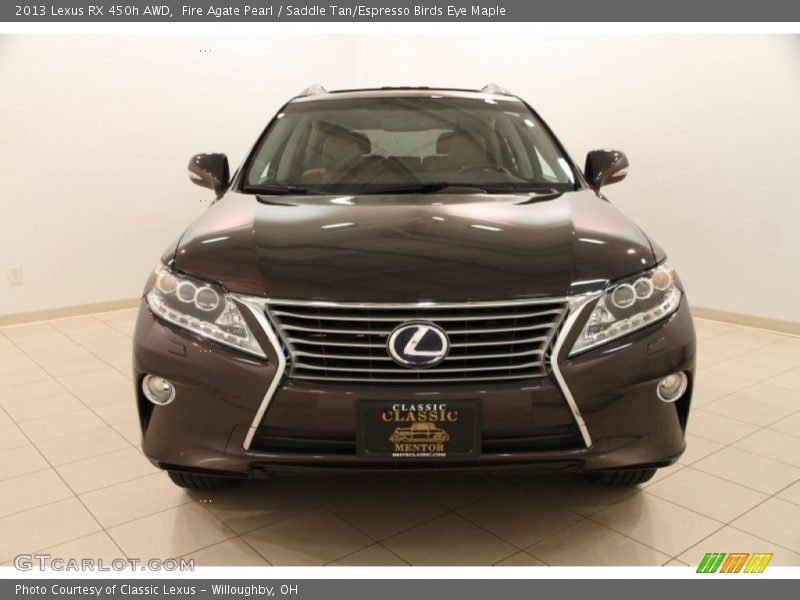 Fire Agate Pearl / Saddle Tan/Espresso Birds Eye Maple 2013 Lexus RX 450h AWD