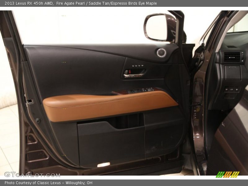Fire Agate Pearl / Saddle Tan/Espresso Birds Eye Maple 2013 Lexus RX 450h AWD