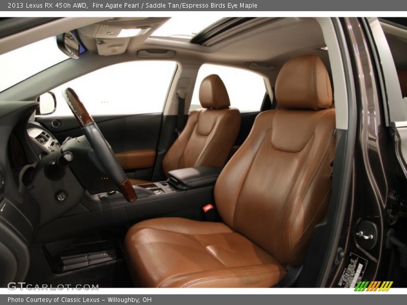  2013 RX 450h AWD Saddle Tan/Espresso Birds Eye Maple Interior