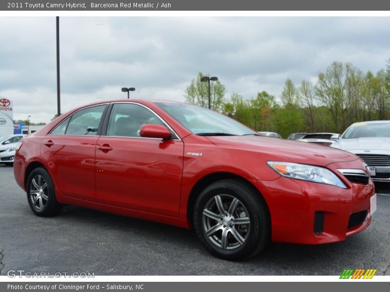 Barcelona Red Metallic / Ash 2011 Toyota Camry Hybrid