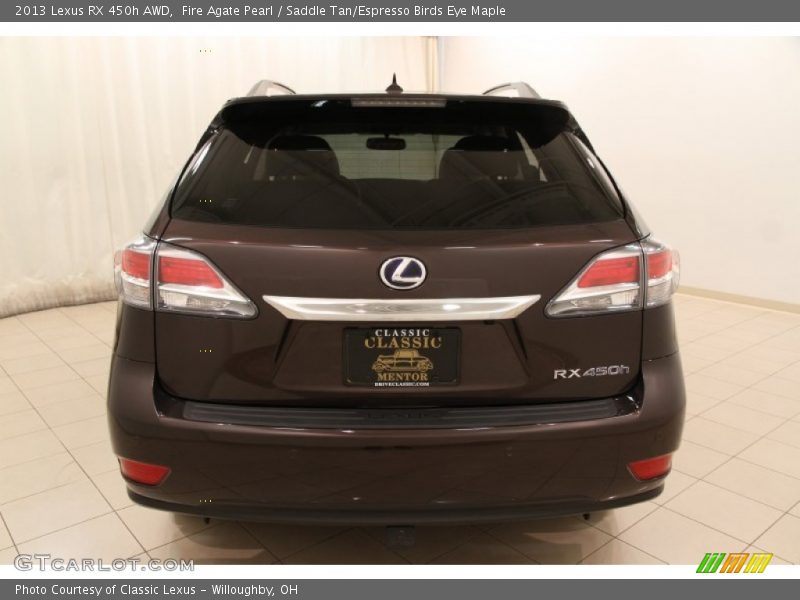 Fire Agate Pearl / Saddle Tan/Espresso Birds Eye Maple 2013 Lexus RX 450h AWD