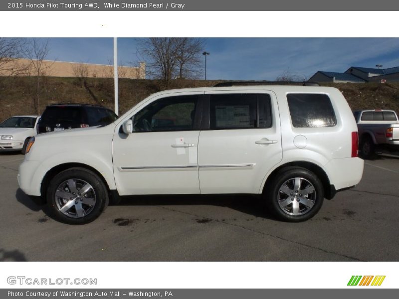 White Diamond Pearl / Gray 2015 Honda Pilot Touring 4WD