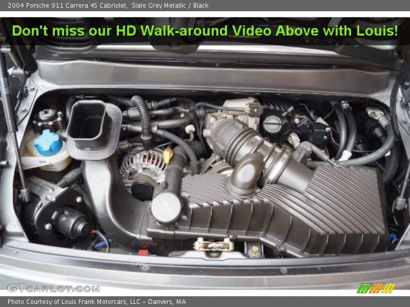 Slate Grey Metallic / Black 2004 Porsche 911 Carrera 4S Cabriolet