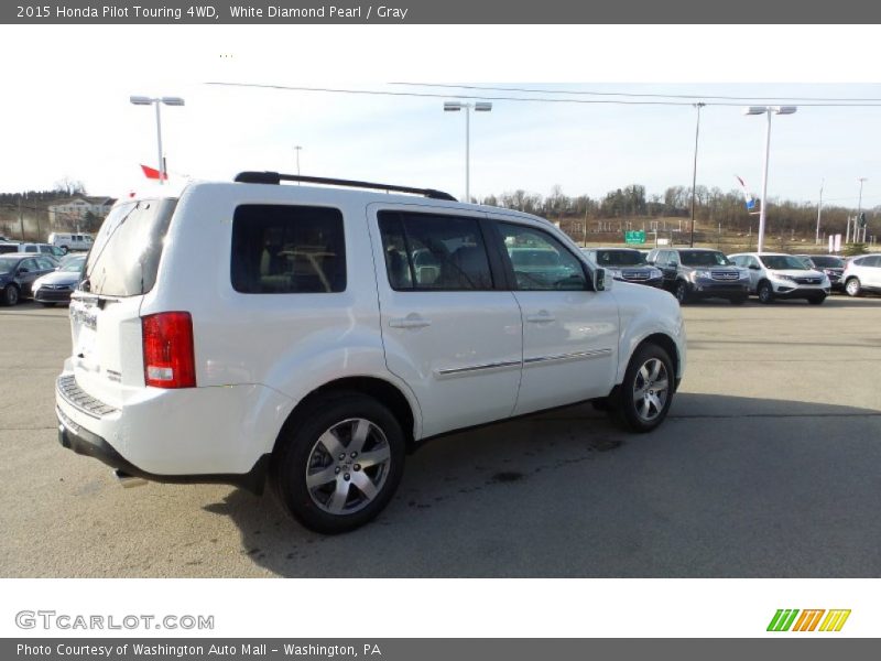 White Diamond Pearl / Gray 2015 Honda Pilot Touring 4WD