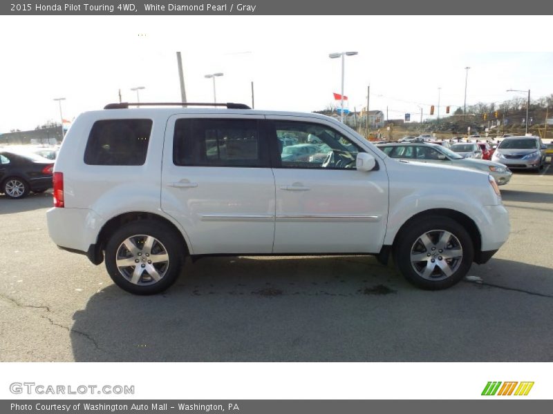 White Diamond Pearl / Gray 2015 Honda Pilot Touring 4WD