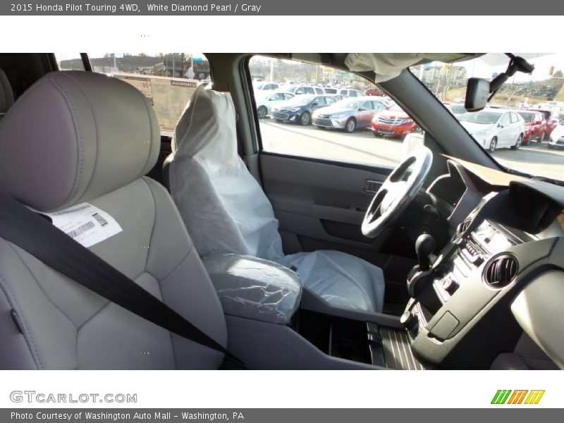 White Diamond Pearl / Gray 2015 Honda Pilot Touring 4WD