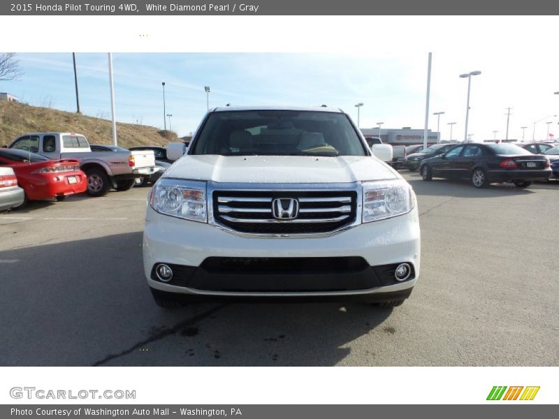 White Diamond Pearl / Gray 2015 Honda Pilot Touring 4WD