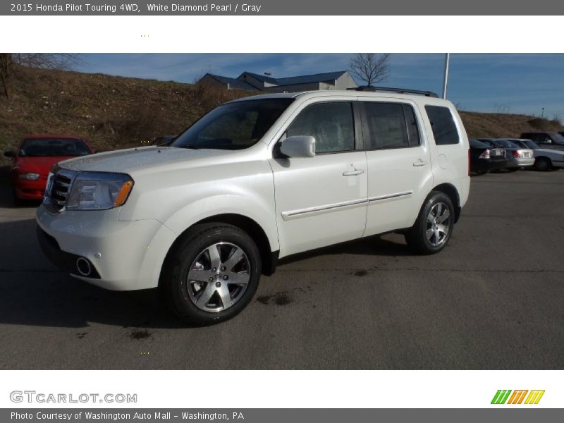 White Diamond Pearl / Gray 2015 Honda Pilot Touring 4WD