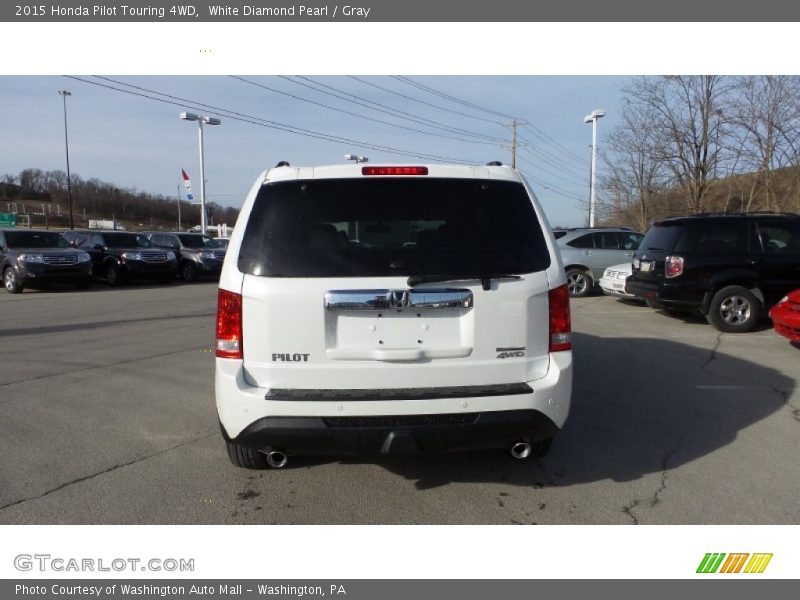 White Diamond Pearl / Gray 2015 Honda Pilot Touring 4WD