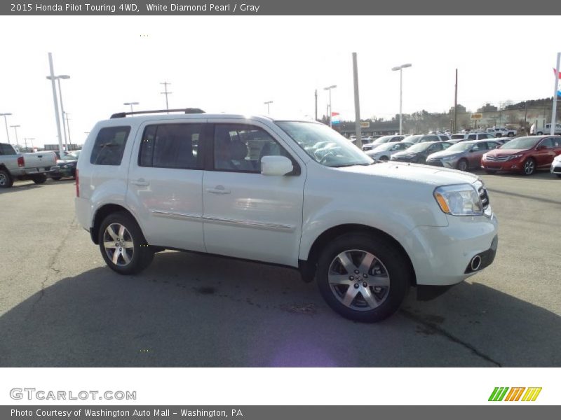 White Diamond Pearl / Gray 2015 Honda Pilot Touring 4WD