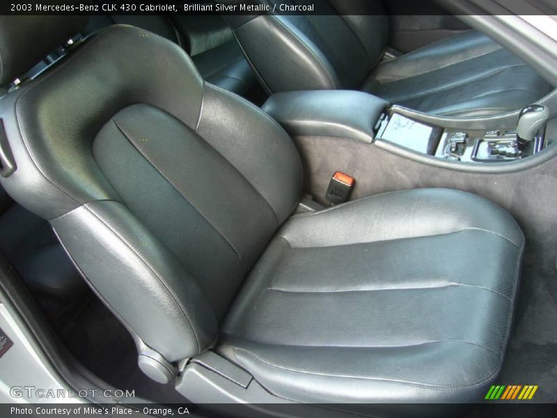 Brilliant Silver Metallic / Charcoal 2003 Mercedes-Benz CLK 430 Cabriolet