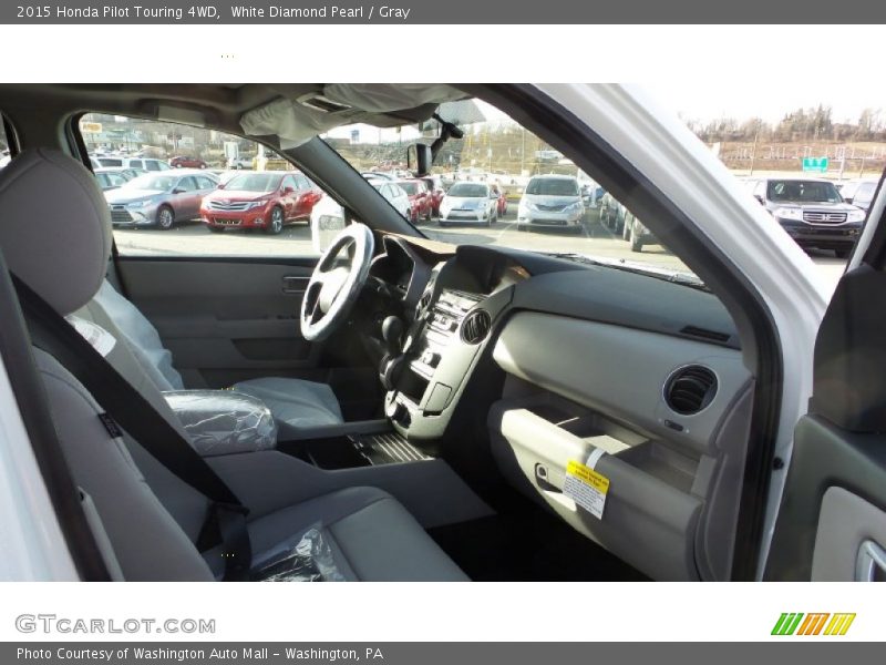 White Diamond Pearl / Gray 2015 Honda Pilot Touring 4WD
