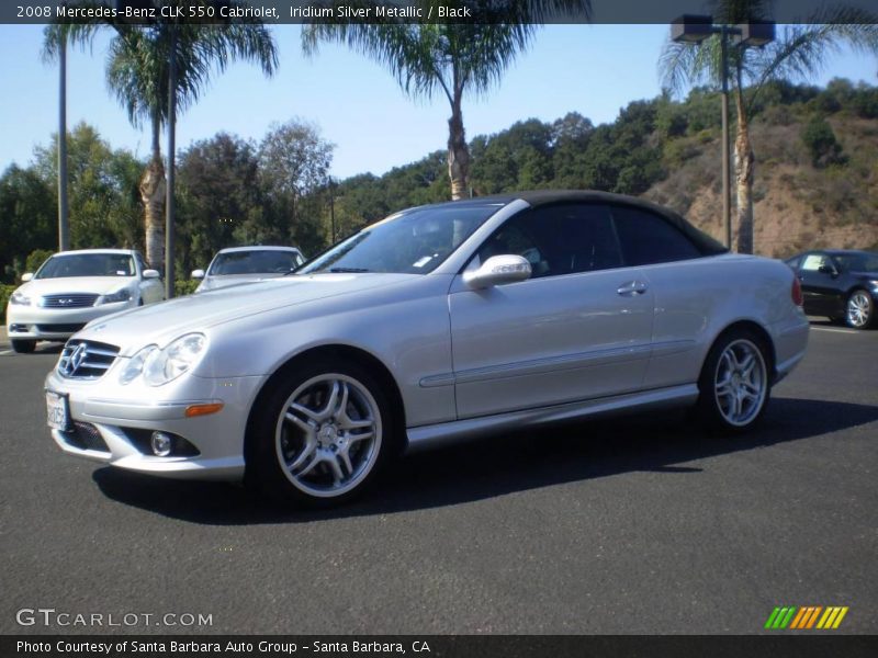 Iridium Silver Metallic / Black 2008 Mercedes-Benz CLK 550 Cabriolet
