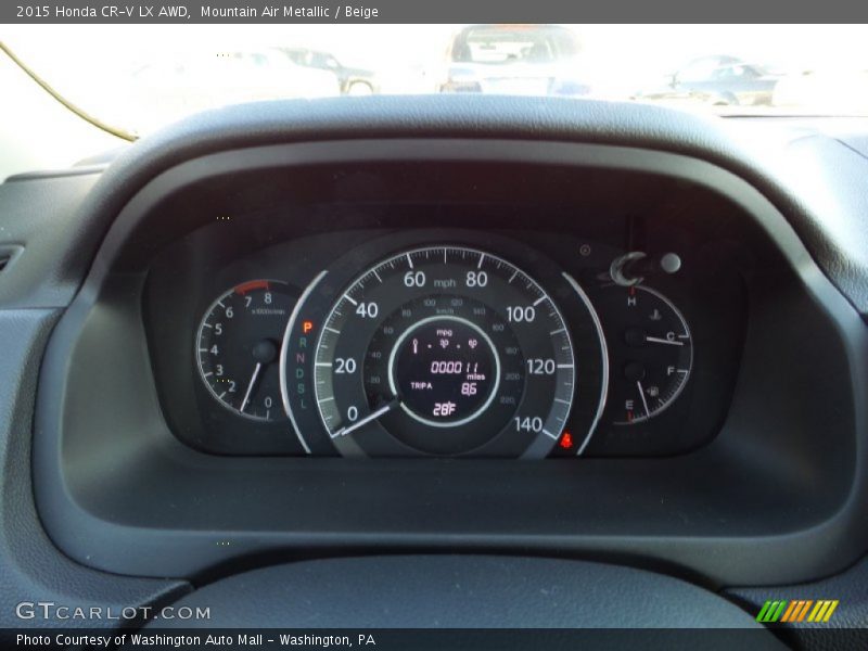 Mountain Air Metallic / Beige 2015 Honda CR-V LX AWD