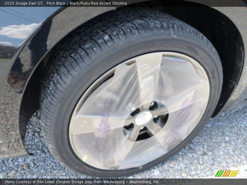 Pitch Black / Black/Ruby Red Accent Stitching 2015 Dodge Dart GT