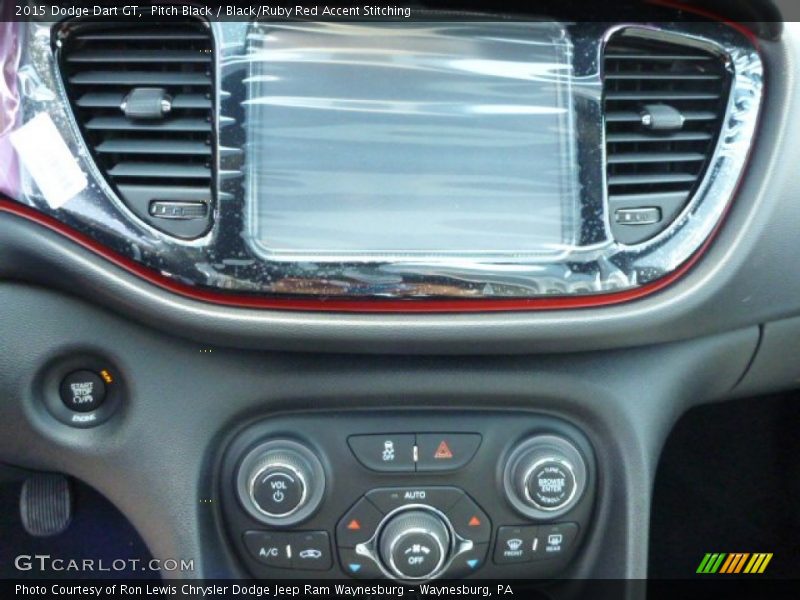 Pitch Black / Black/Ruby Red Accent Stitching 2015 Dodge Dart GT