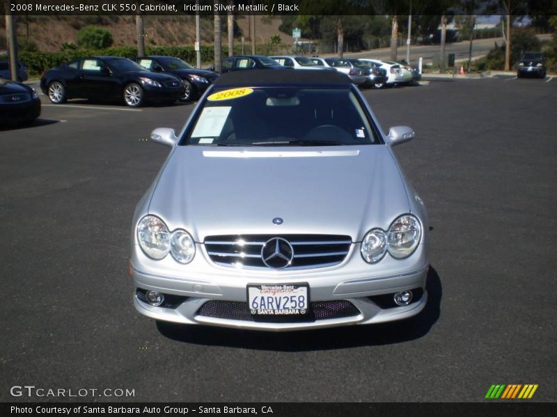 Iridium Silver Metallic / Black 2008 Mercedes-Benz CLK 550 Cabriolet
