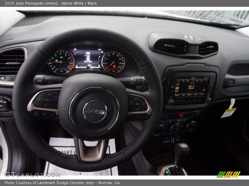 Alpine White / Black 2015 Jeep Renegade Limited
