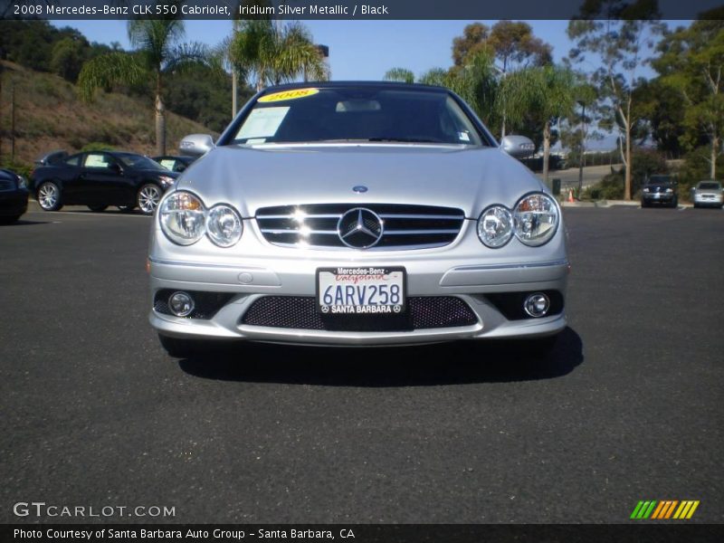 Iridium Silver Metallic / Black 2008 Mercedes-Benz CLK 550 Cabriolet