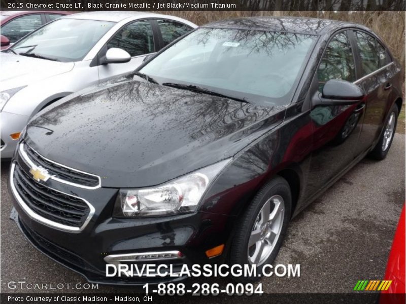 Black Granite Metallic / Jet Black/Medium Titanium 2015 Chevrolet Cruze LT