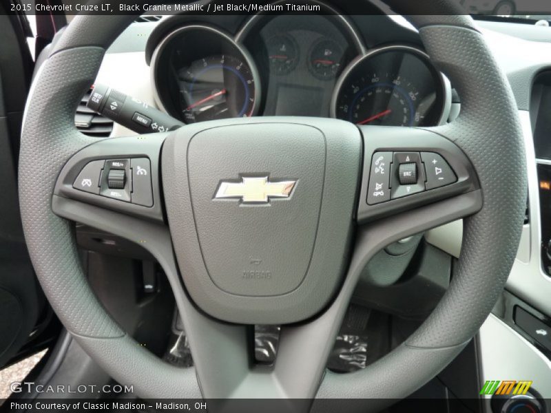 Black Granite Metallic / Jet Black/Medium Titanium 2015 Chevrolet Cruze LT
