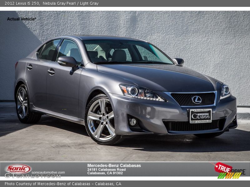 Nebula Gray Pearl / Light Gray 2012 Lexus IS 250